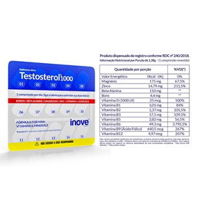 Kit 02 Testosterol 1000 - Inove Nutrition - Ganhe 1 Whey Protein 40g