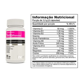 Kit 03 Testofemme - Inove Nutrition - Ganhe 1 Whey Protein WPC 40g