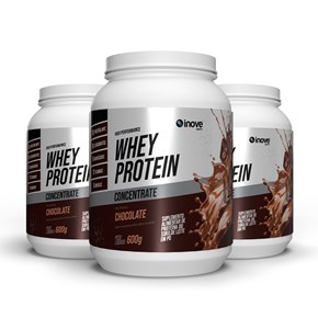 Kit 03 Whey Protein Concentrado de Alta Pureza 600g - Inove Sports