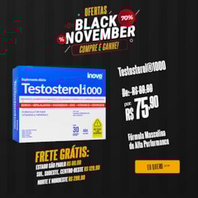 Testosterol 1000 com 30 comprimidos - Inove Nutrition
